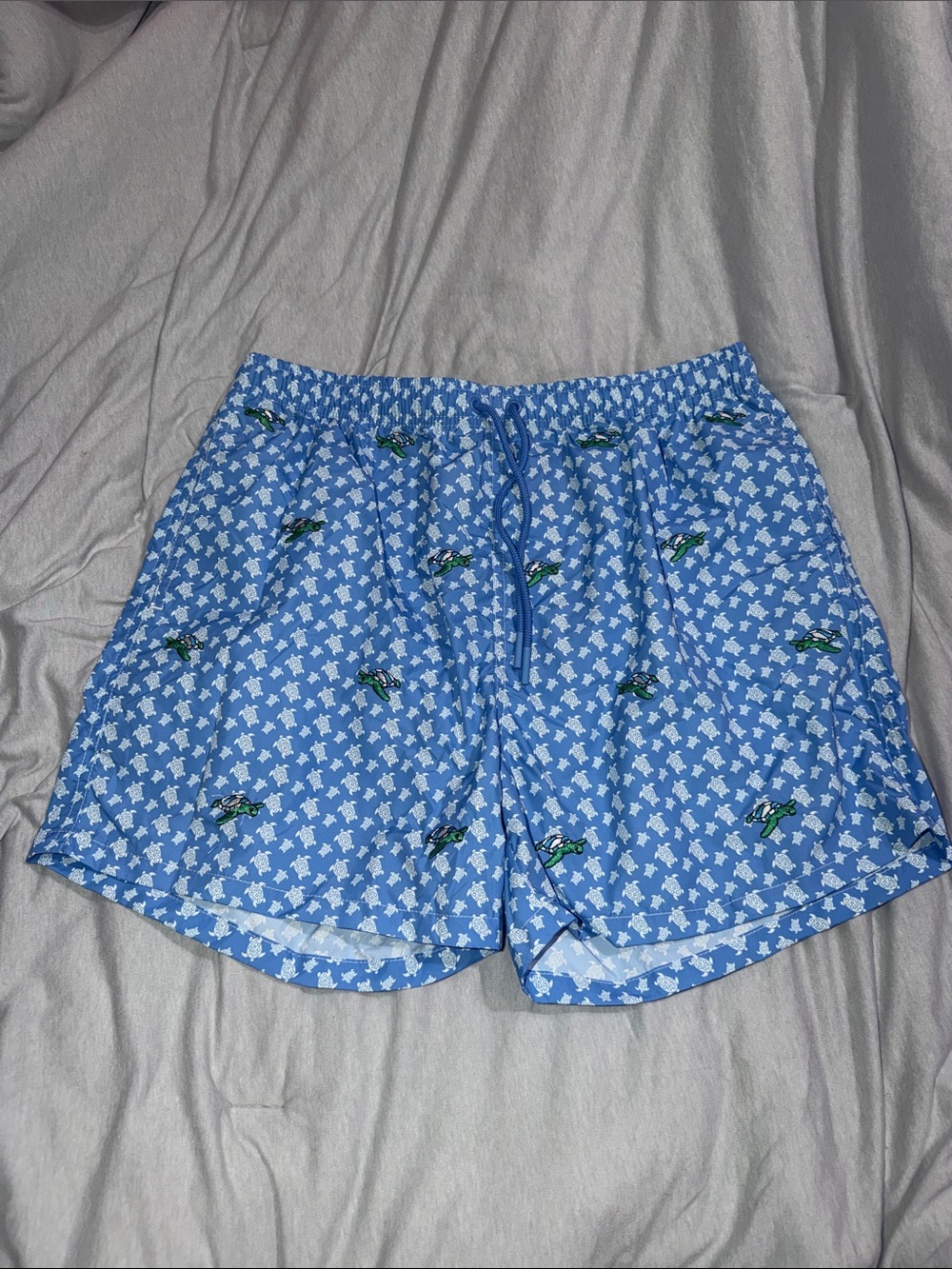 Warren Webber Beachwear Light Blue Printed Women’s Drawstring Shorts